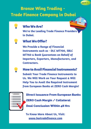 Infographic – International Trade Finance Companies in Dubai