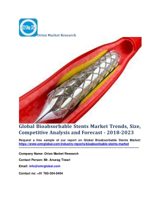 Global Bioabsorbable Stents Market Trends, Size, Competitive Analysis and Forecast - 2018-2023