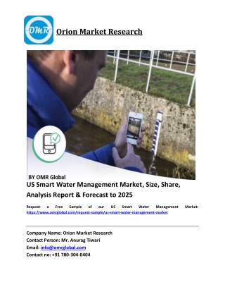 US Smart Water Management Market Size, Industry Trends, Share and Forecast 2019-2025
