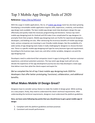 Top 3 Mobile App Design Tools of 2020