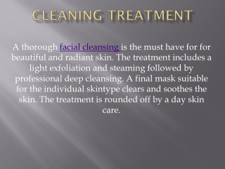Cleaning Treatment