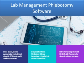 Lab Management Phlebotomy Software
