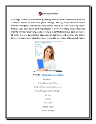 Cheap Dissertation Proofreading | British Dissertation Editors.co.uk