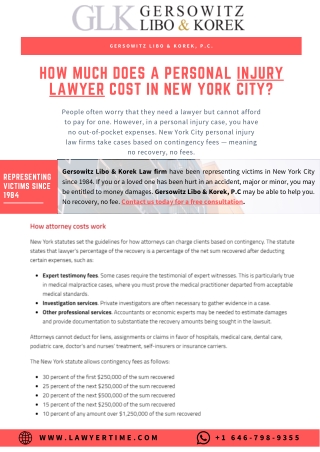 How Much Does It Cost to Hire a Personal Injury Lawyer in New York City?