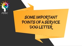 Some important points of a service dog letter