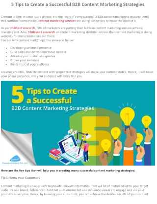 5 Tips to Create a Successful B2B Content Marketing Strategies