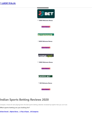 Online Sports Betting Sites in India