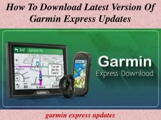 How To Download Latest Version Of garmin express updates