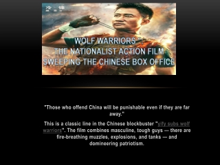 Wolf Warriors ": the nationalist action film sweeping the Chinese box office