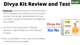 Divya Kit Review and Test