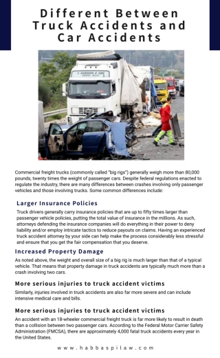 Different Between Truck Accidents and Car Accidents