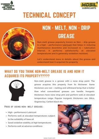 What is non-melt grease? | Pros of using non-melt grease