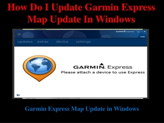 How To update Garmin Express Map Update in Window