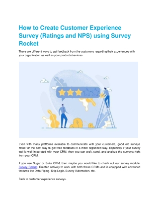 How to Create Customer Experience Survey (Ratings and NPS) using Survey Rocket