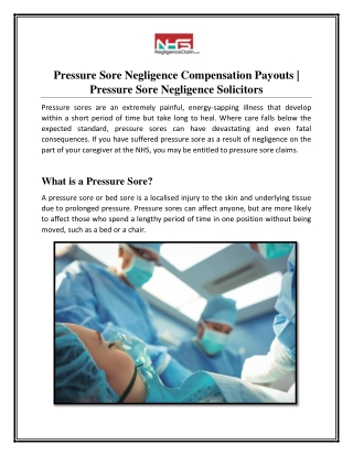 Pressure Sore Negligence Compensation Payouts | Pressure Sore Claims