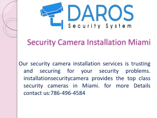 security camera installation miami