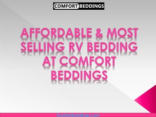 Affordable & Most Selling RV Bedding at Comfort Beddings