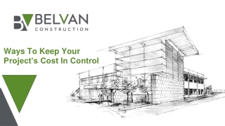 Ways To Keep Your Project’s Cost In Control