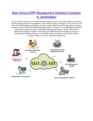 Best School ERP Management Software Company In Jamshedpur