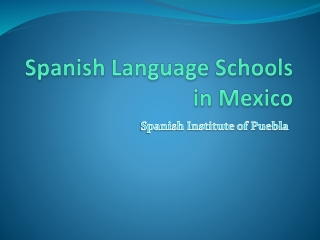 Spanish Language Schools in Mexico