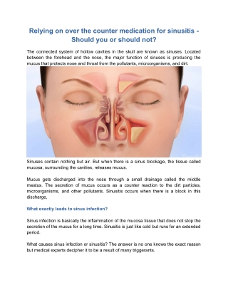 Acute Sinusitis | Sinusitis Treatment | Vikram ENT Hospital