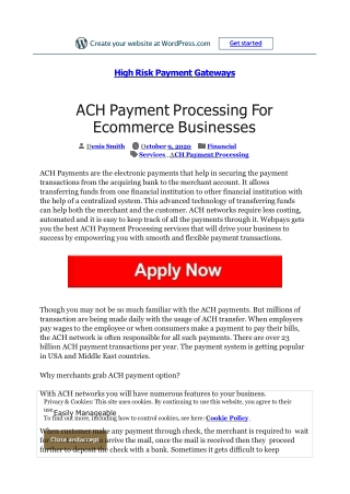 ACH Payment Processing For Ecommerce Businesses