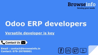 Odoo ERP developers: A versatile developer is key to a successful business