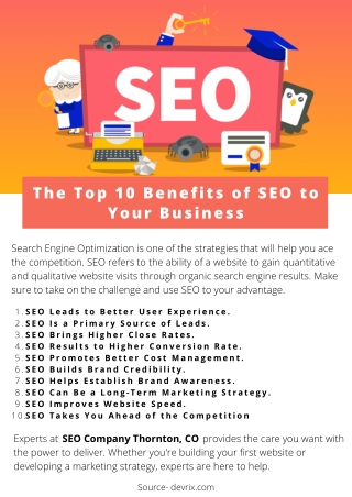 The Top 10 Benefits of SEO to Your Business