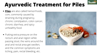 Ayurvedic Treatment for Piles