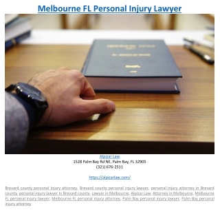 Melbourne FL Personal Injury Lawyer