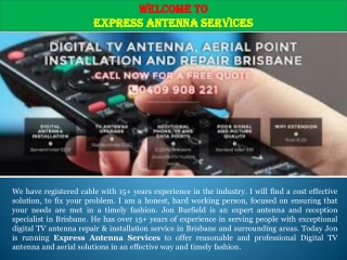 Professional digital antenna installation in Brisbane