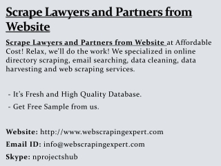 Scrape Lawyers and Partners from Website