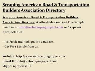 Scraping American Road & Transportation Builders Association Directory