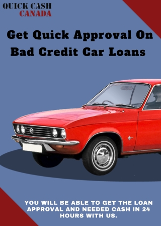 Get Quick Approval On Bad Credit Car Loans In Charlottetown