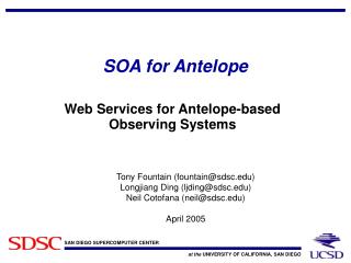 SOA for Antelope