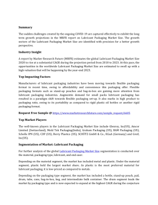 Lubricant Packaging Market