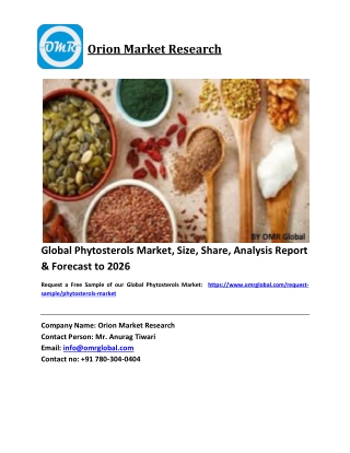 Global Phytosterols Market Size, Industry Trends, Share and Forecast 2020-2026