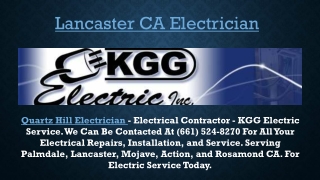 Lancaster CA Electrician