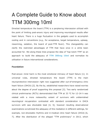 TTM 300mg 10ml