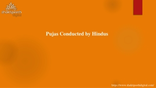 Pujas Conducted by Hindus