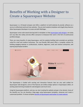 Benefits of Working with a Designer to Create a Squarespace Website