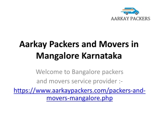 Aarkay Packers and Movers in Mangalore Karnataka