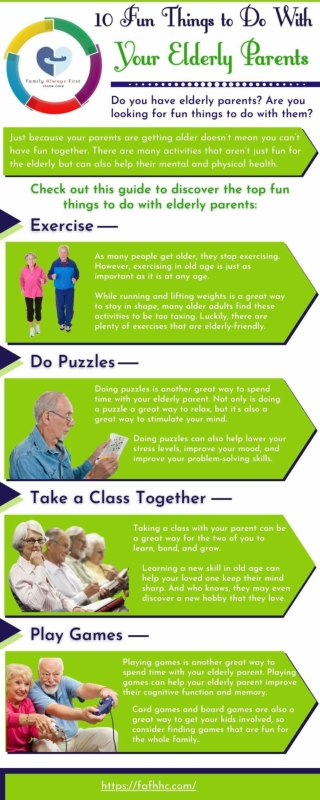 10 Enjoyable Activities To do With Senior Parents
