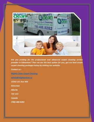 Carpet Cleaning Edmonton | Mightyclean.ca