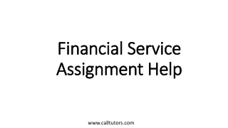 Financial Service Assignment Help