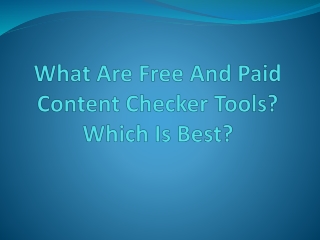 Free and Paid Plagiarism Checker Tools