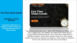 Fun Time Home Goods - Support@funtimehomegoods.com