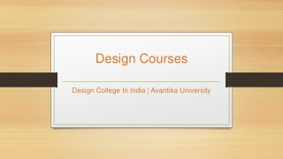 Design Courses - Avantika University