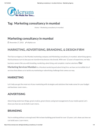 Marketing Consultancy in Mumbai