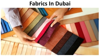 Fabrics in Dubai
